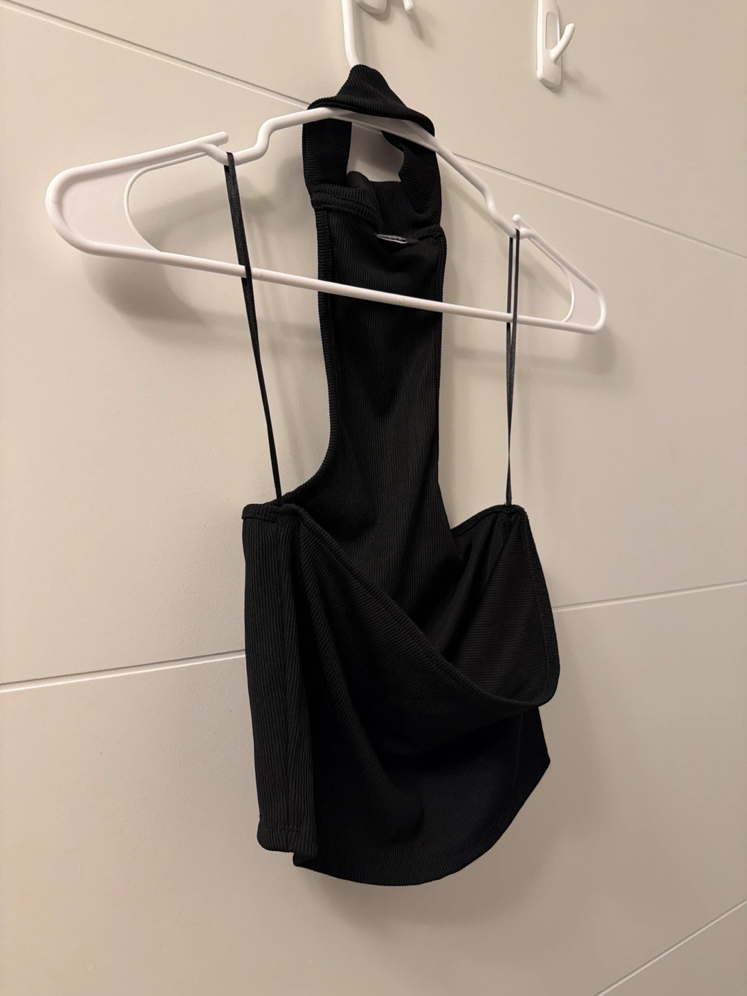 Bershka Black Ribbed Mock Neck Tank Top - Size S - photo 3