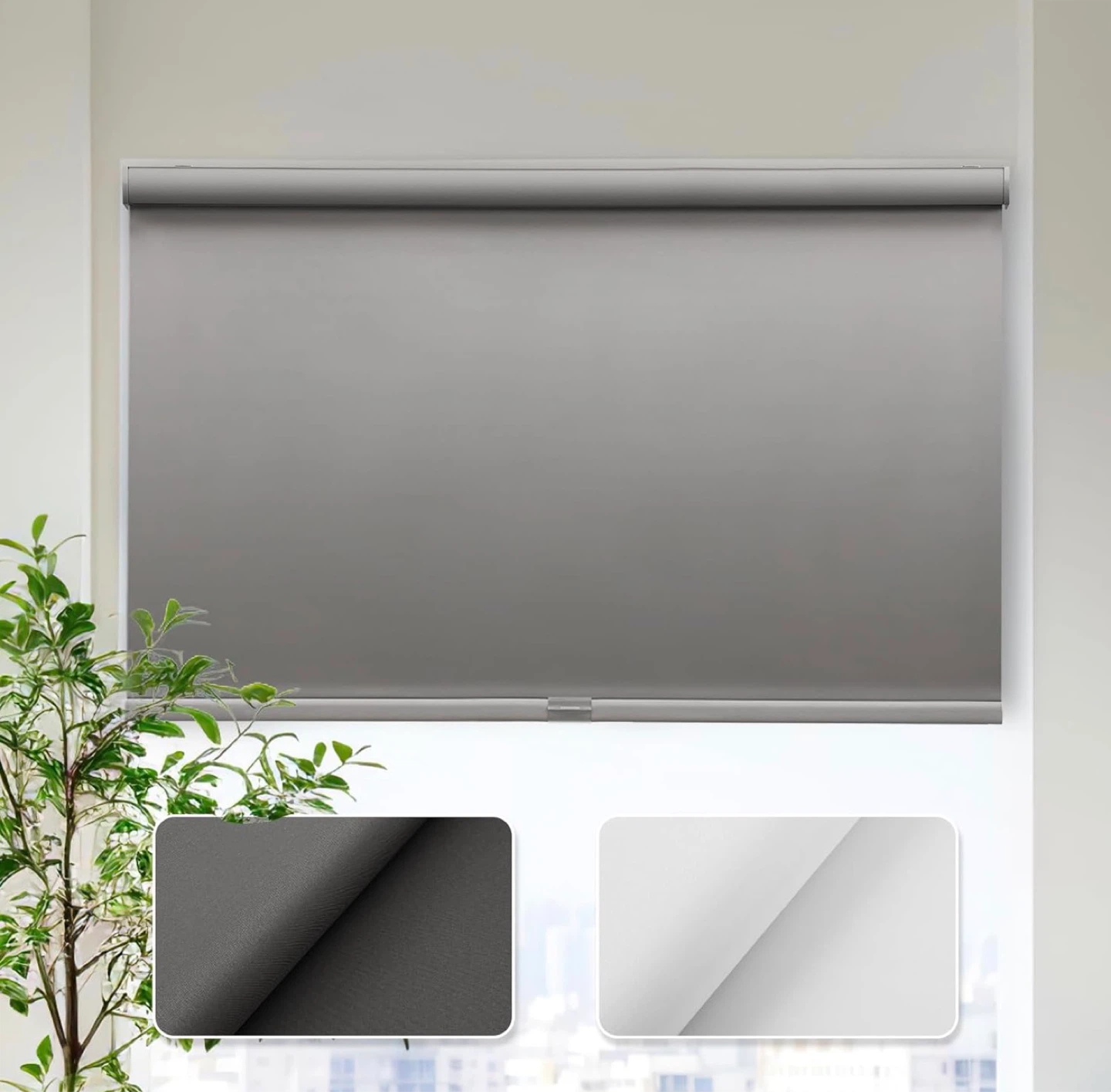 NEW Blackout Zebra Blind 60"W X 72"H in Grey - photo 5