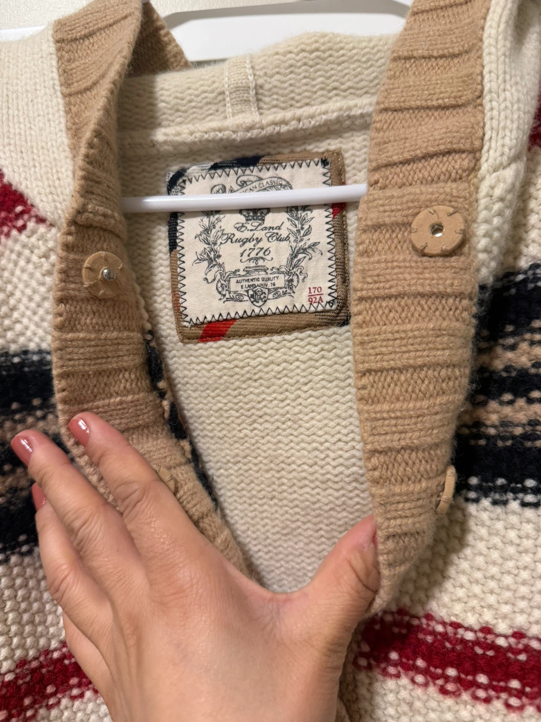 Rugby Club Striped Knit Hooded Cardigan - photo 2