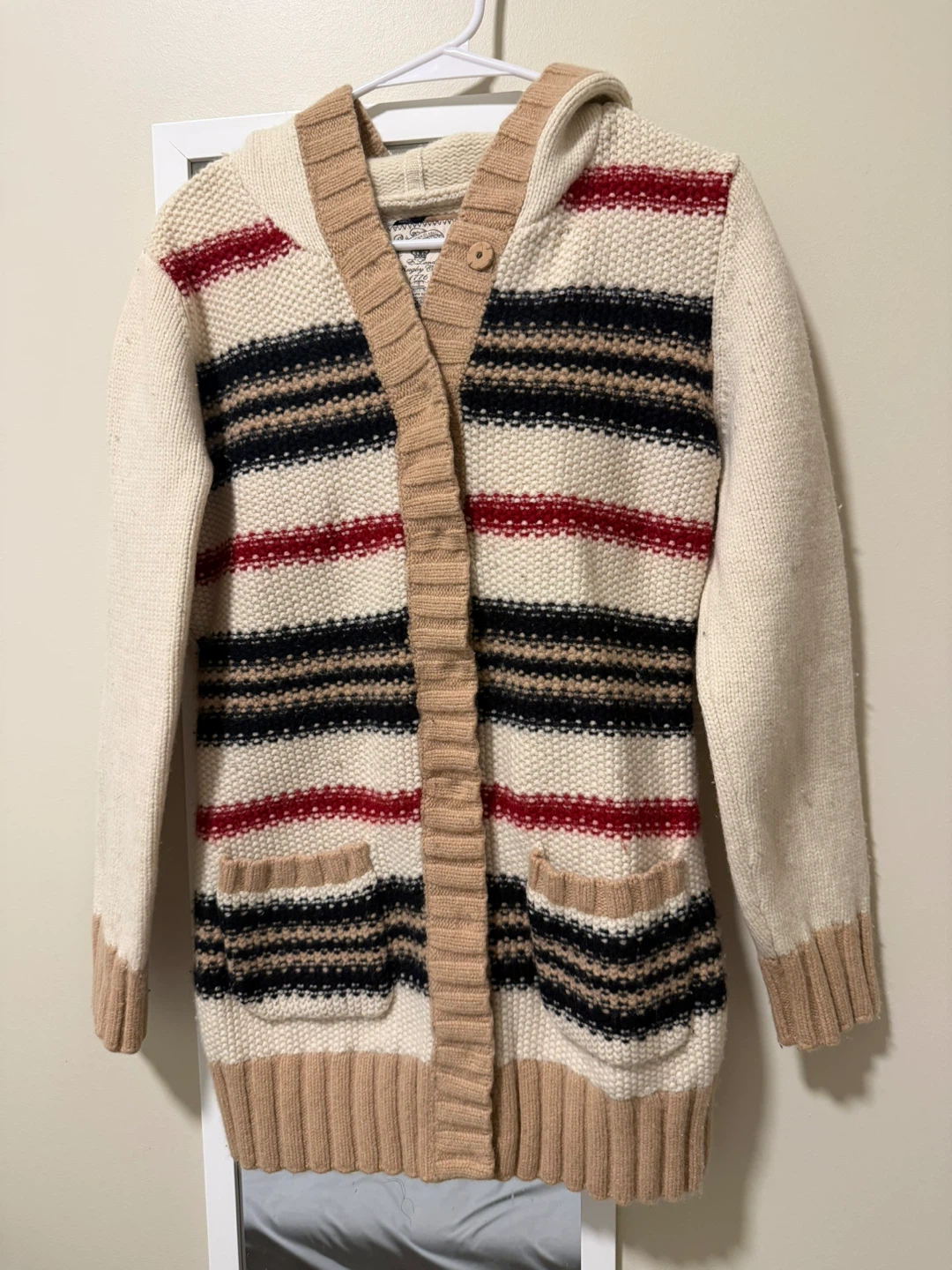 Rugby Club Striped Knit Hooded Cardigan