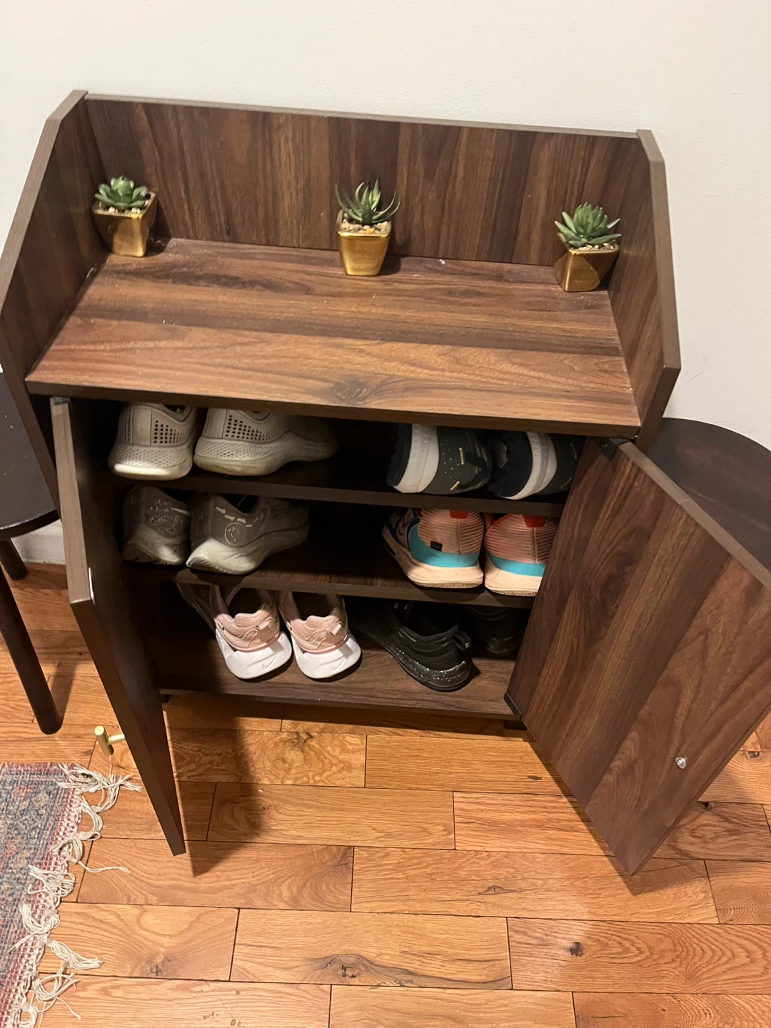 Wooden Shoe Cabinet with Storage - photo 4