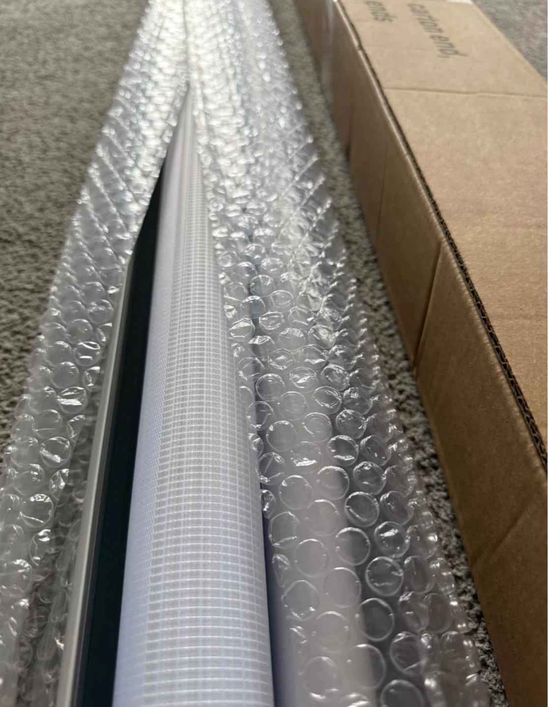 NEW White Roller Zebra Blinds, 59"W X 72"H - photo 2