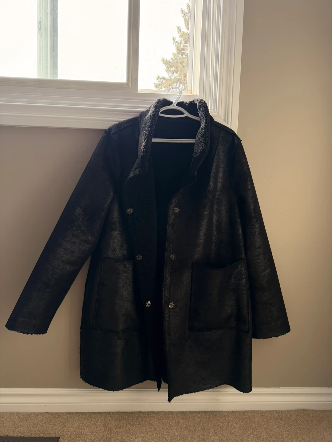Reversible Shearling Coat (Nikki Jones Montreal, XL)