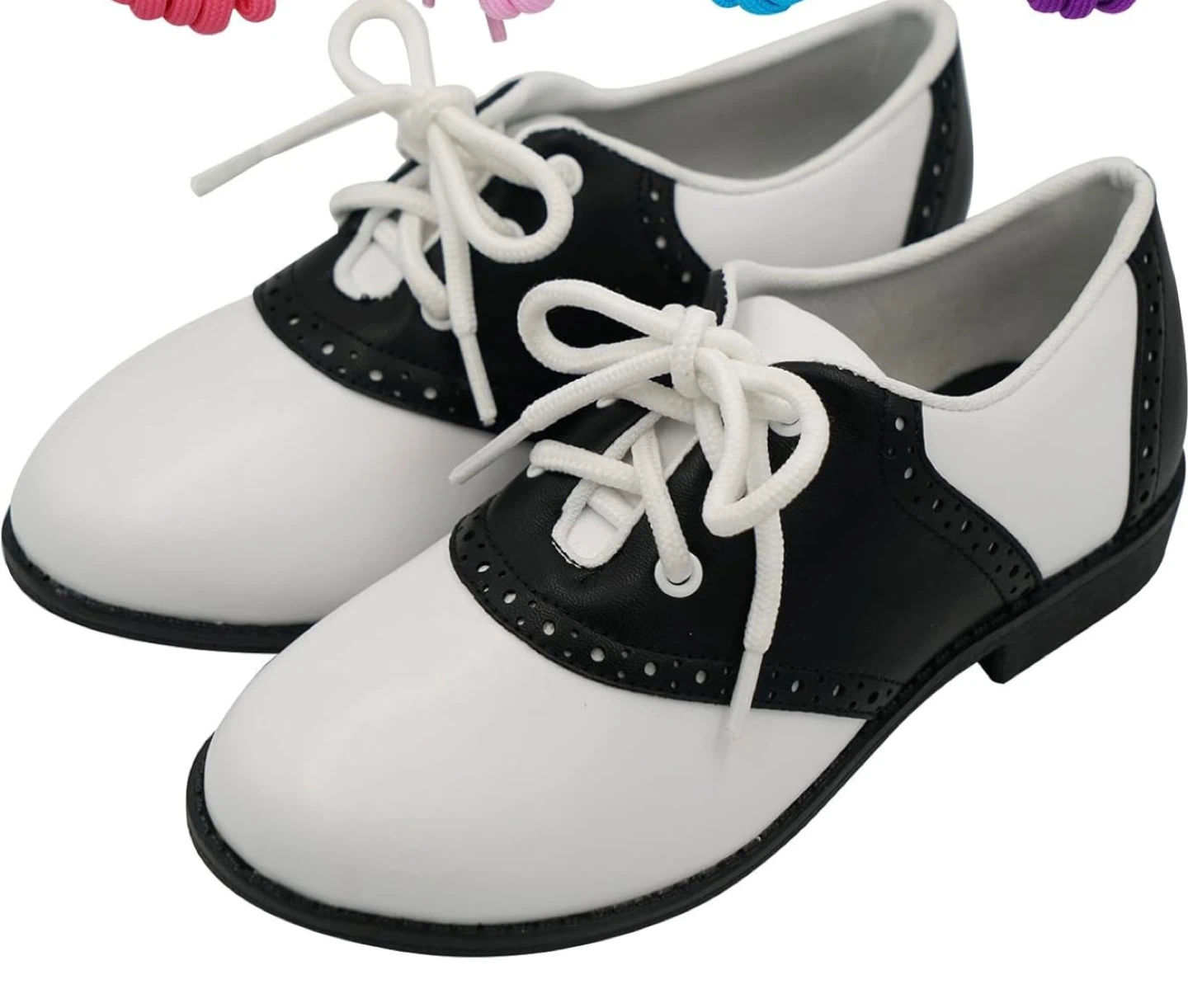 Kid Black and White Saddle Shoes - photo 2
