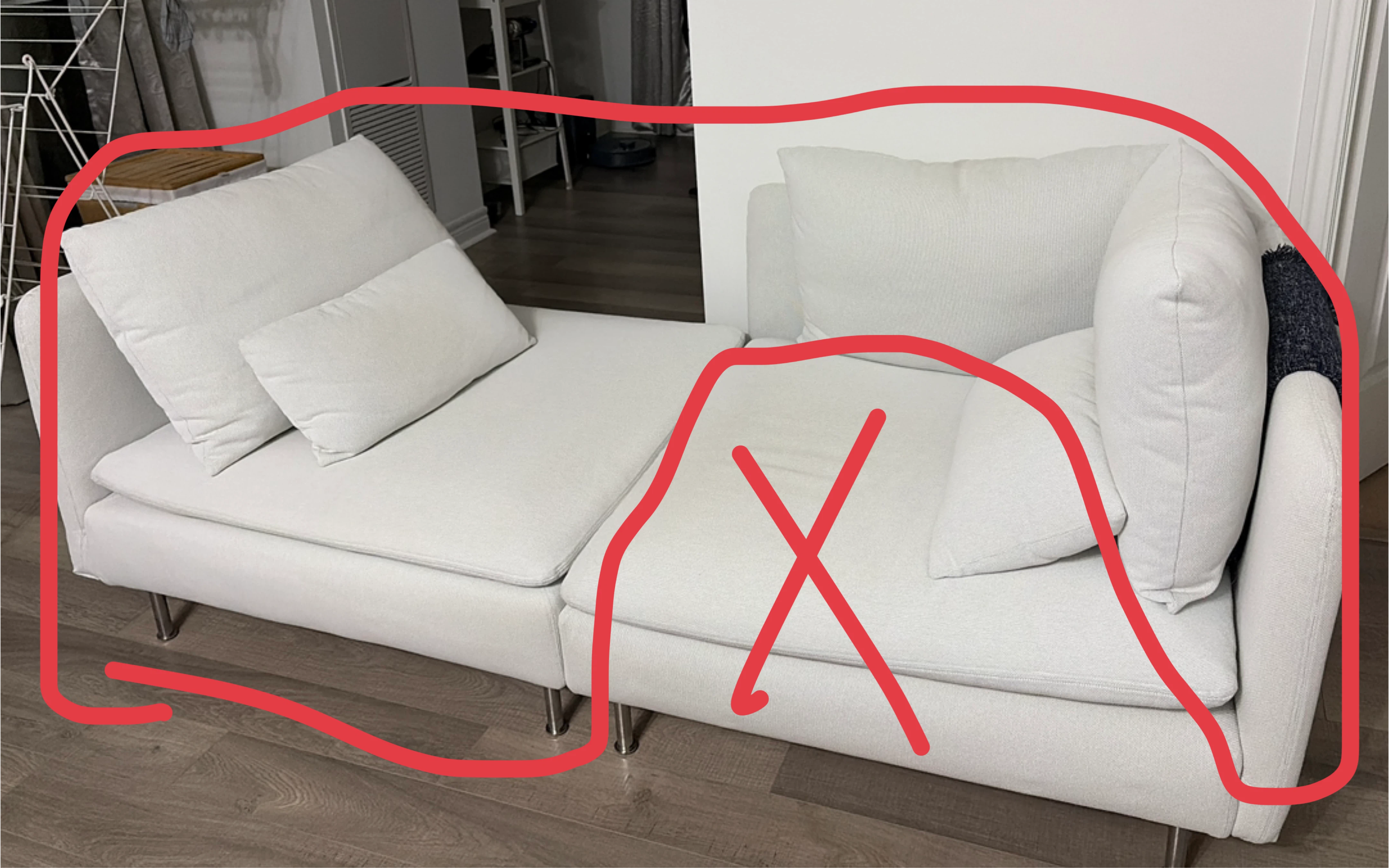 ikea One White Sofa