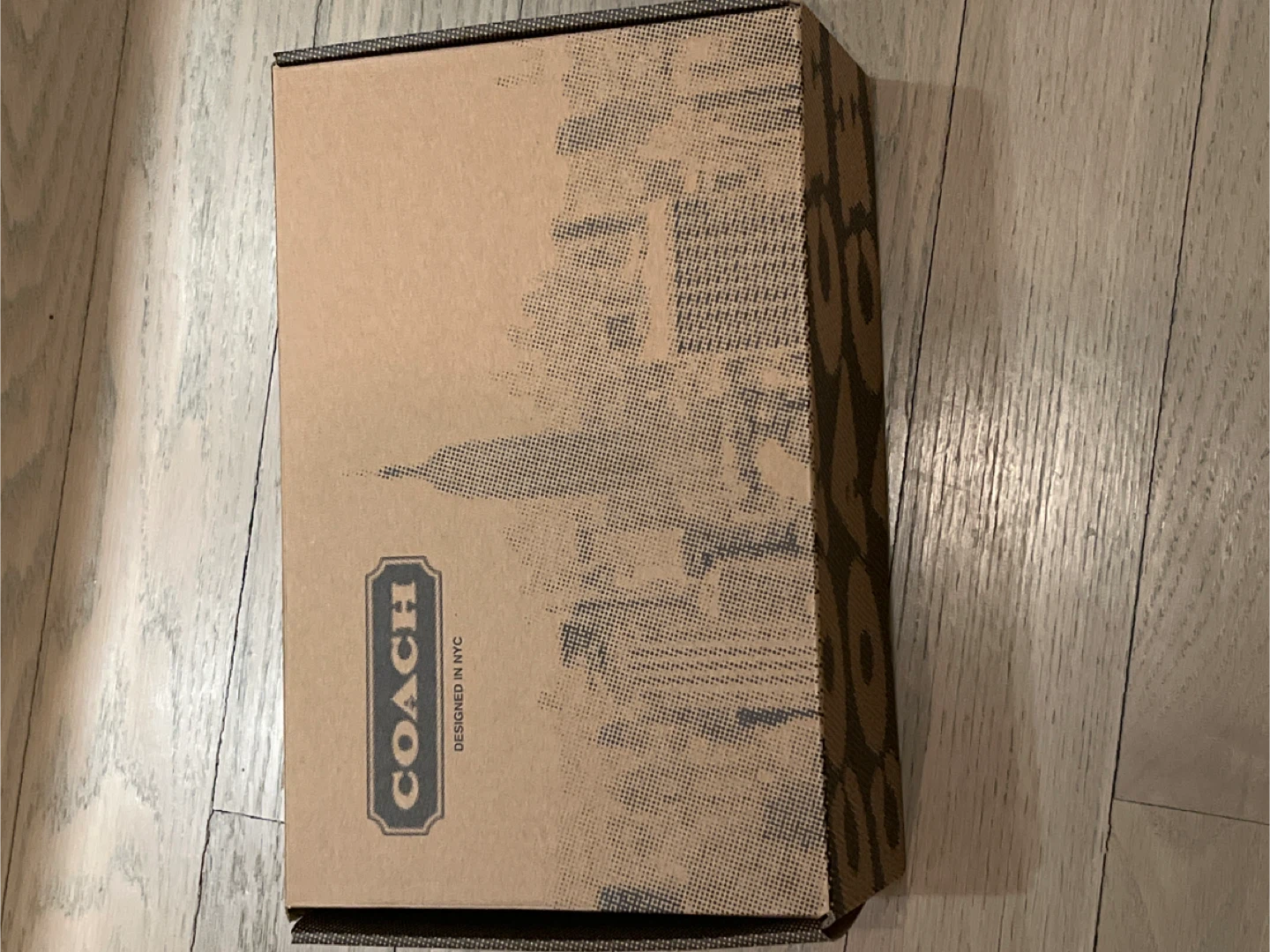 Coach New York empty brown cardboard box