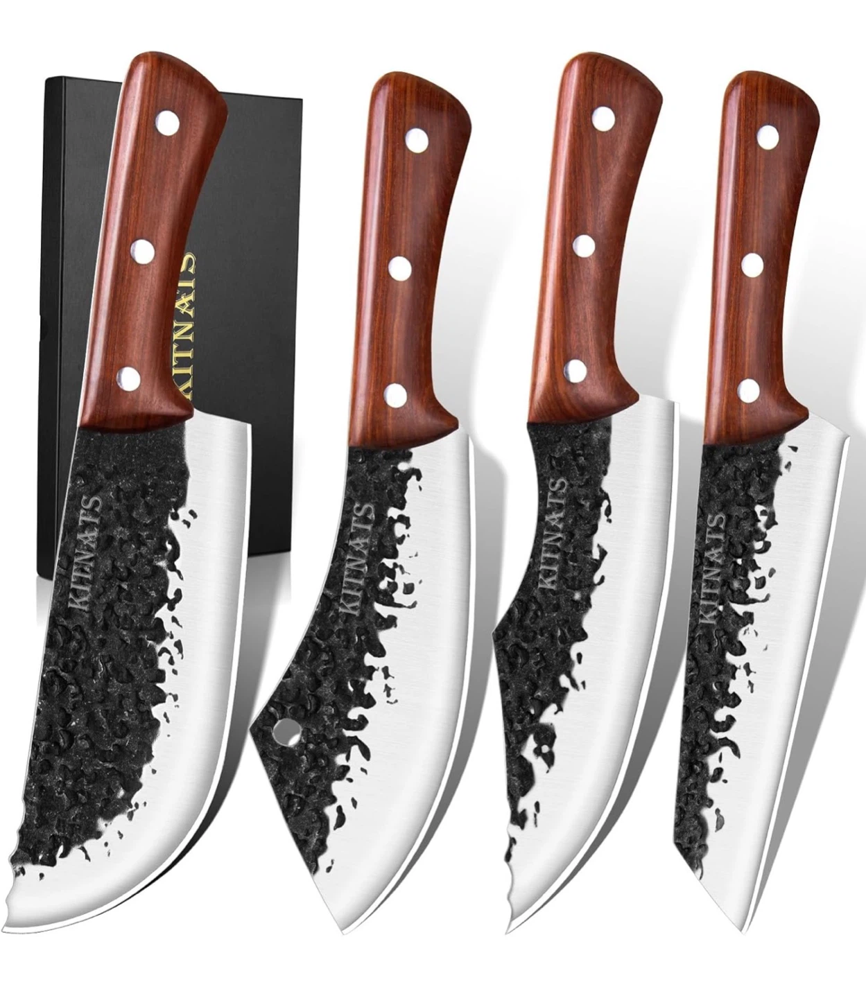 4PCS Hand Forged Butcher Knife Set