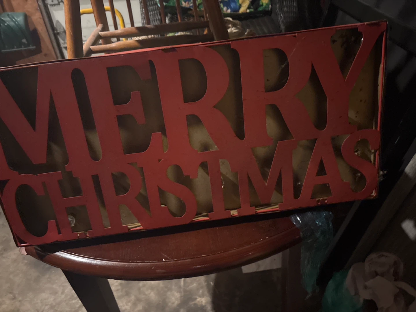 Merry Christmas lighted sign