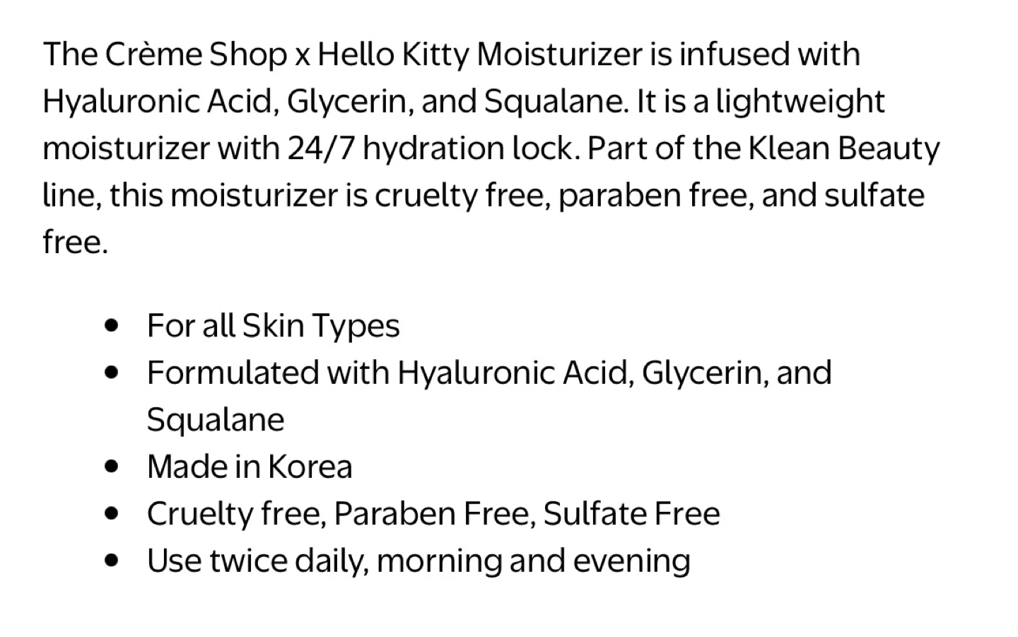 Hello Kitty Hydrating Moisturizer (NEW) - photo 3