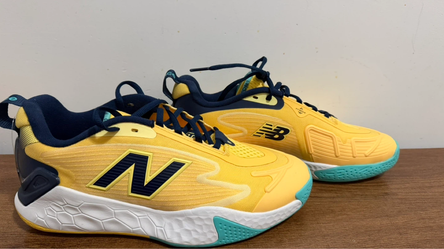 New Balance Yellow Navy Turquoise Athletic Shoes - photo 3