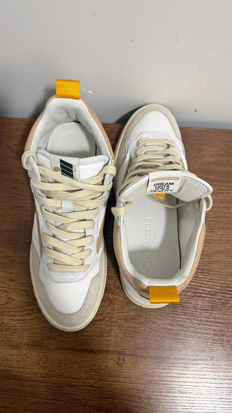 Concept X Dreamers Reality White Tan Suede Sneakers