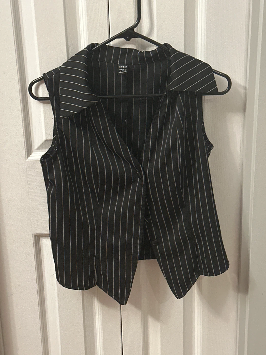Gilet à rayures noir Shein