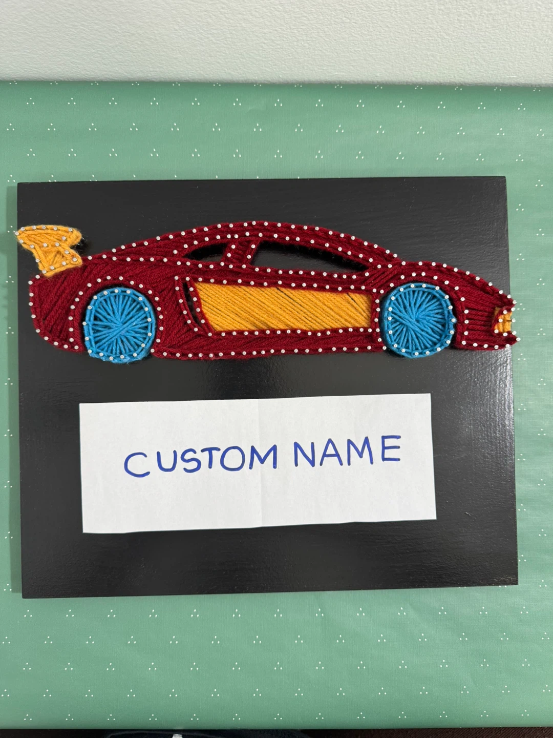 Customizable String Art Car Wall Hanging - photo 3
