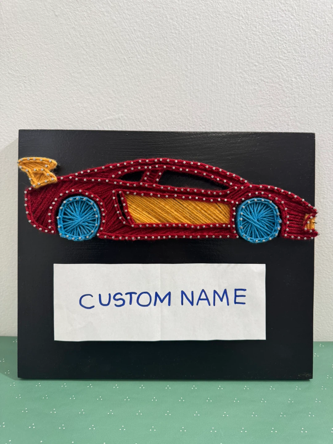 Customizable String Art Car Wall Hanging