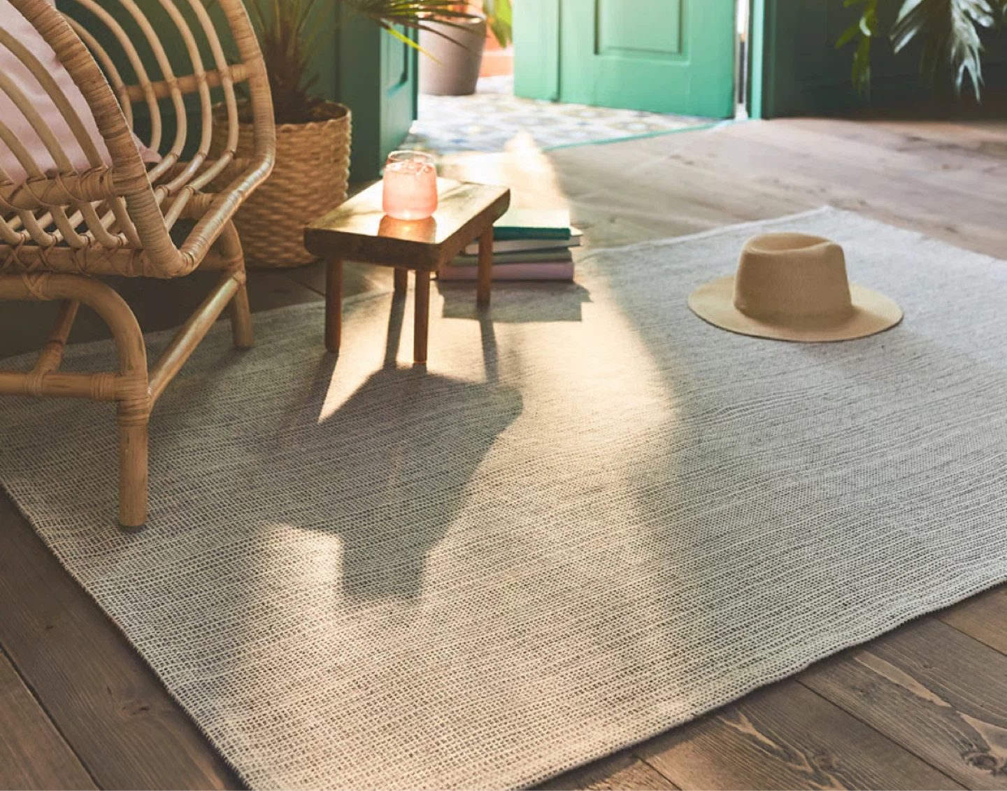 IKEA TIPHEDE Rug, Flatwoven, Black/Natural, 5'1" x 7'3" - photo 2