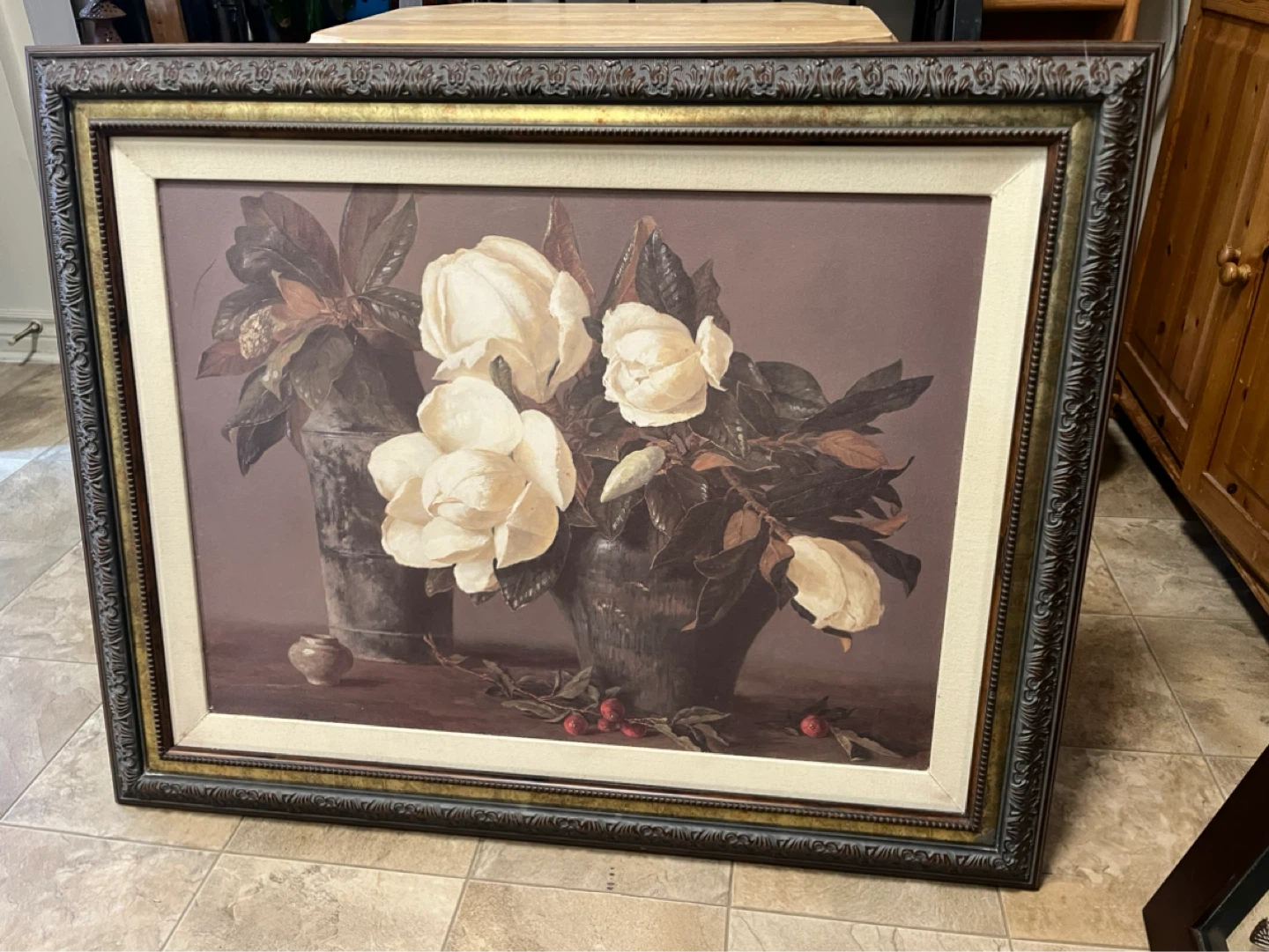 Framed Floral Still Life Wall Art - photo 3