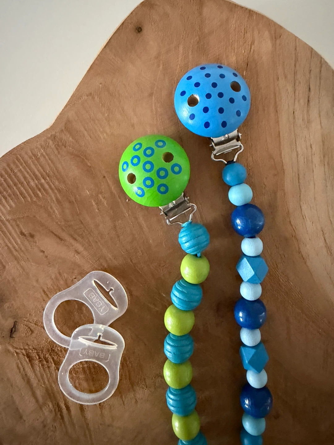Wooden Pacifier Clips - Handmade - New - photo 2