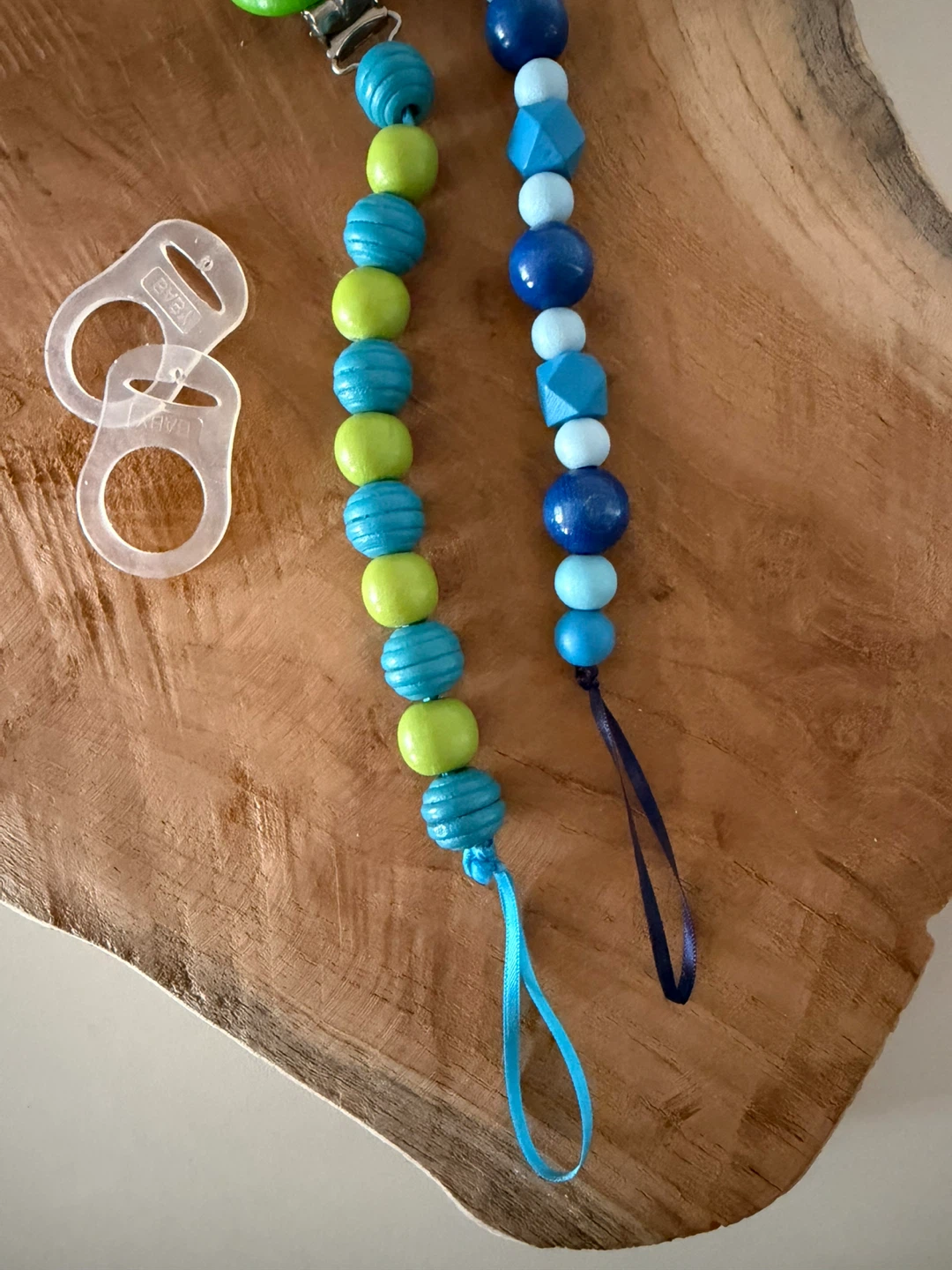 Wooden Pacifier Clips - Handmade - New - photo 3