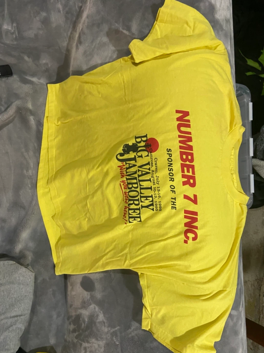 Yellow Hanes Big Valley Jamboree Security T-Shirt