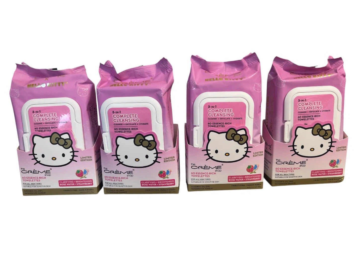 Hello Kitty Cleansing Wipes Bundle (4 Pack)-Limited Edition