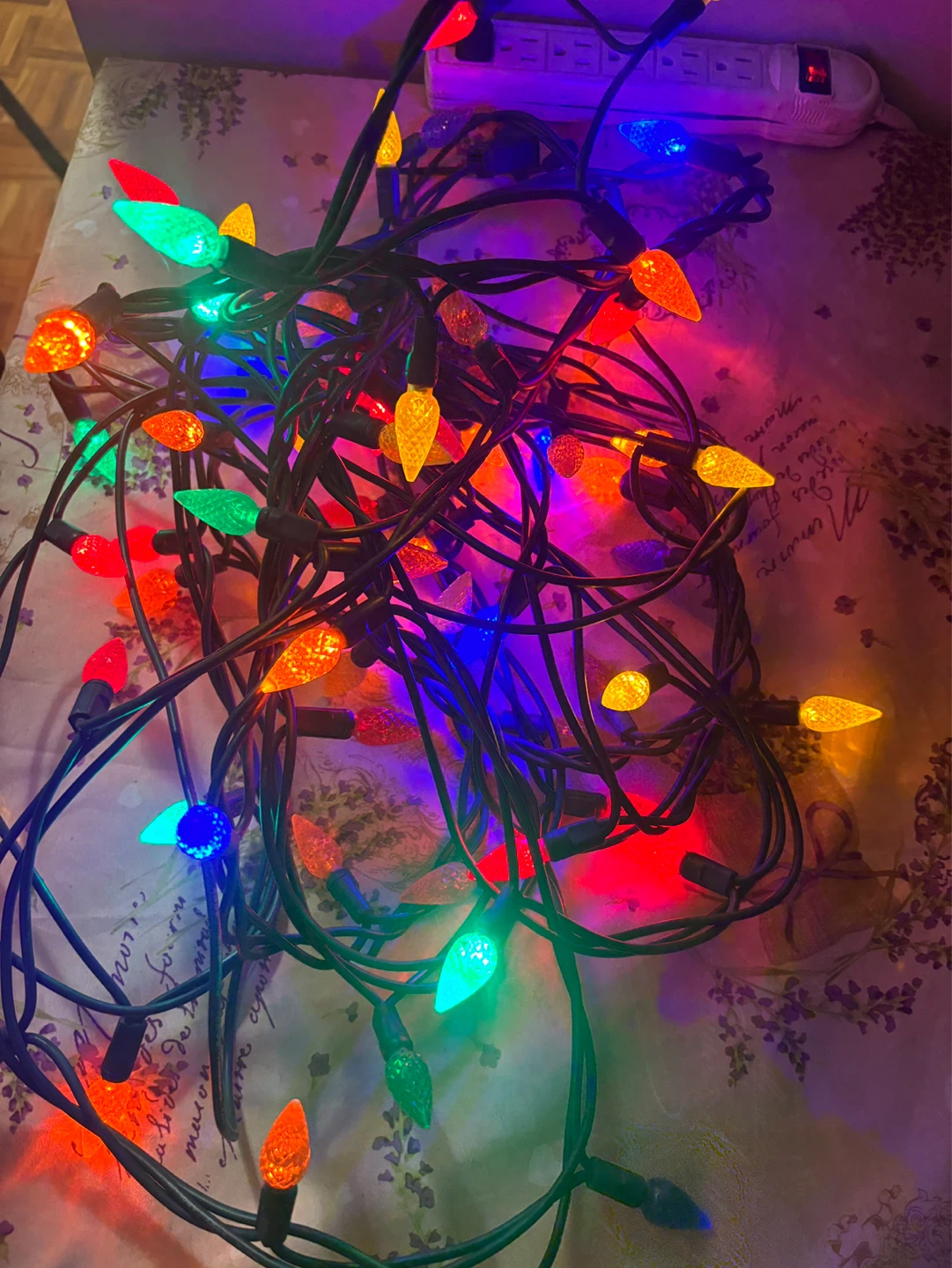 String of Multi-coloured Christmas Lights