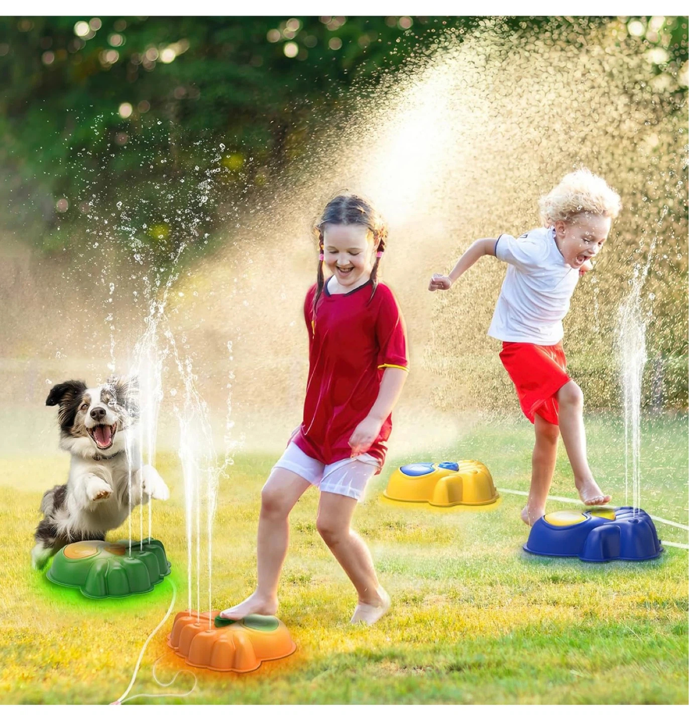 Kids Water Sprinkler Toy with LED Lights