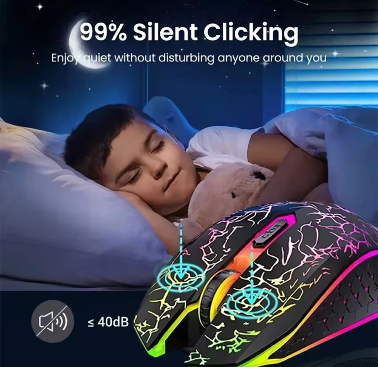 RGB Rechargeable Wireless Gaming Mouse - Bluetooth 5.2 & 2.4G - photo 5