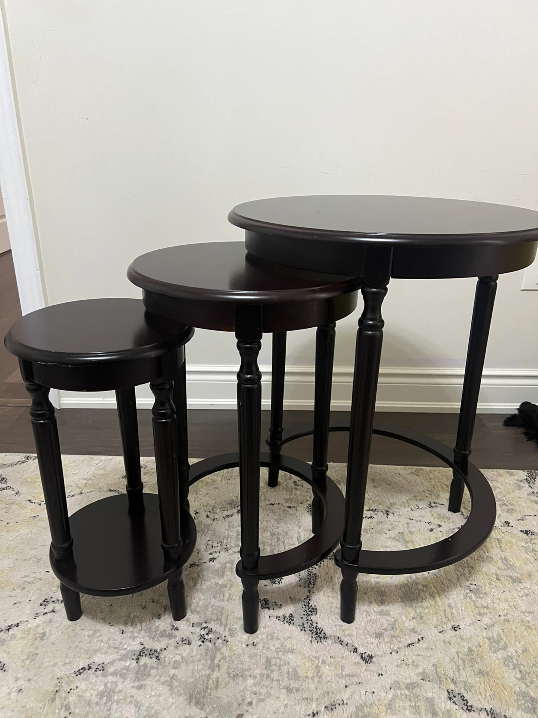 Dark Brown Nesting Side Tables (Set of 3) - photo 2