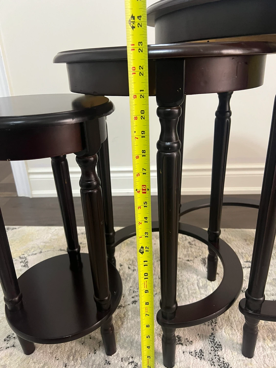 Dark Brown Nesting Side Tables (Set of 3) - photo 4