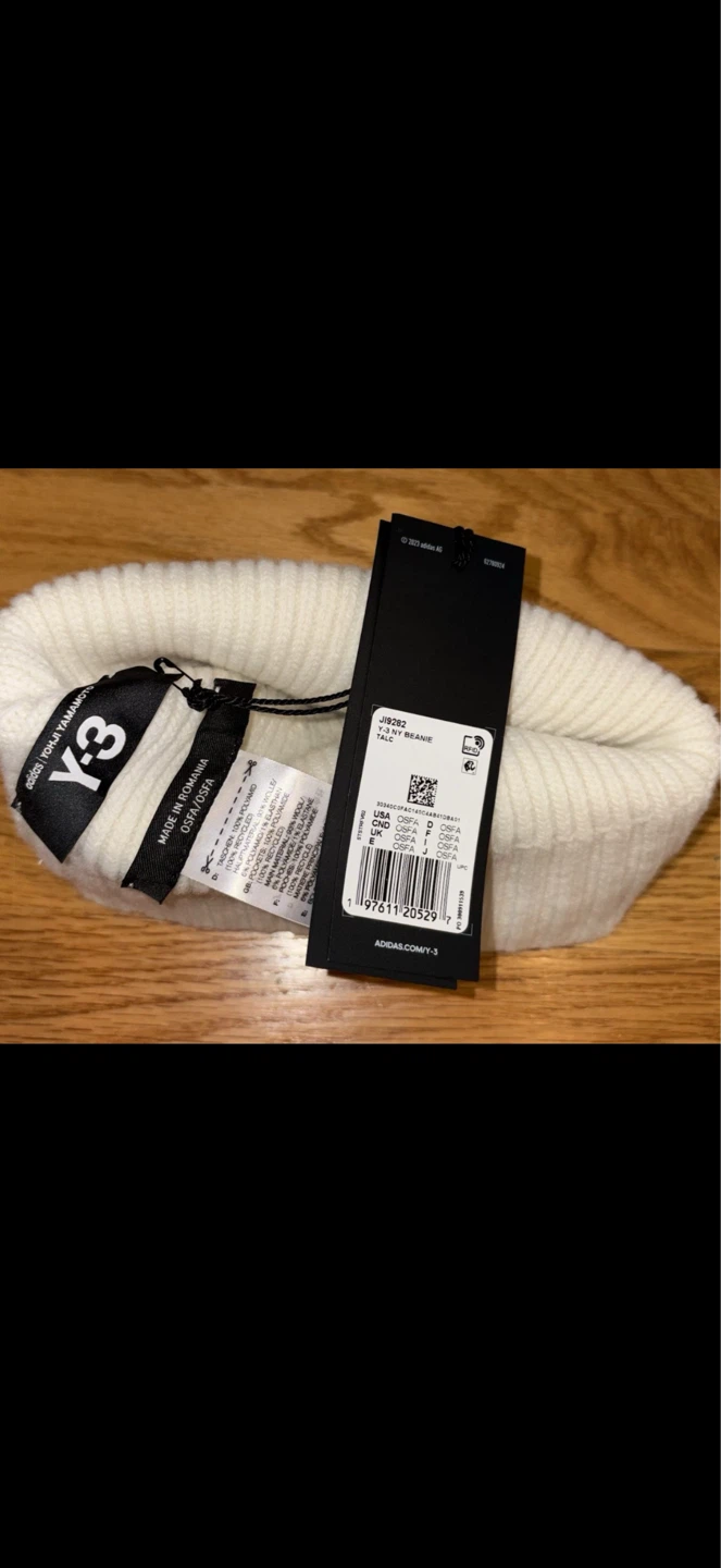 Y-3 "Zip" Beanie - Off White