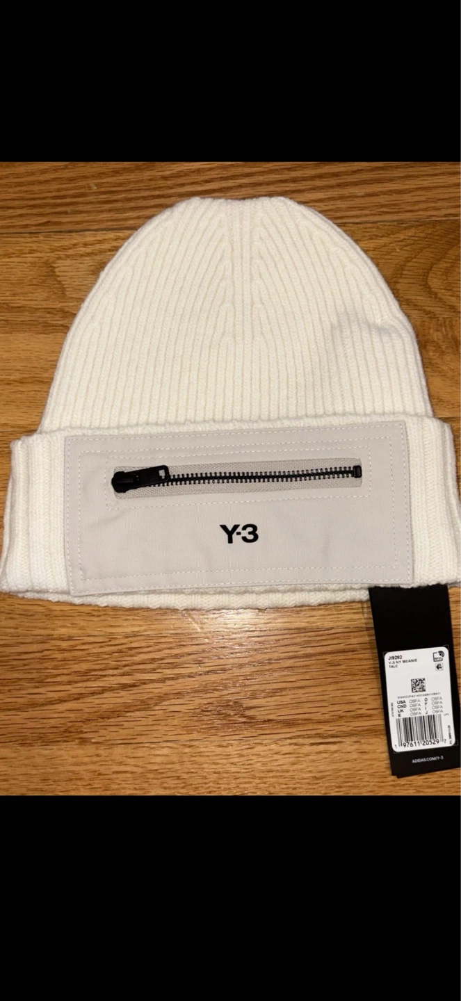 Y-3 "Zip" Beanie - Off White - photo 3