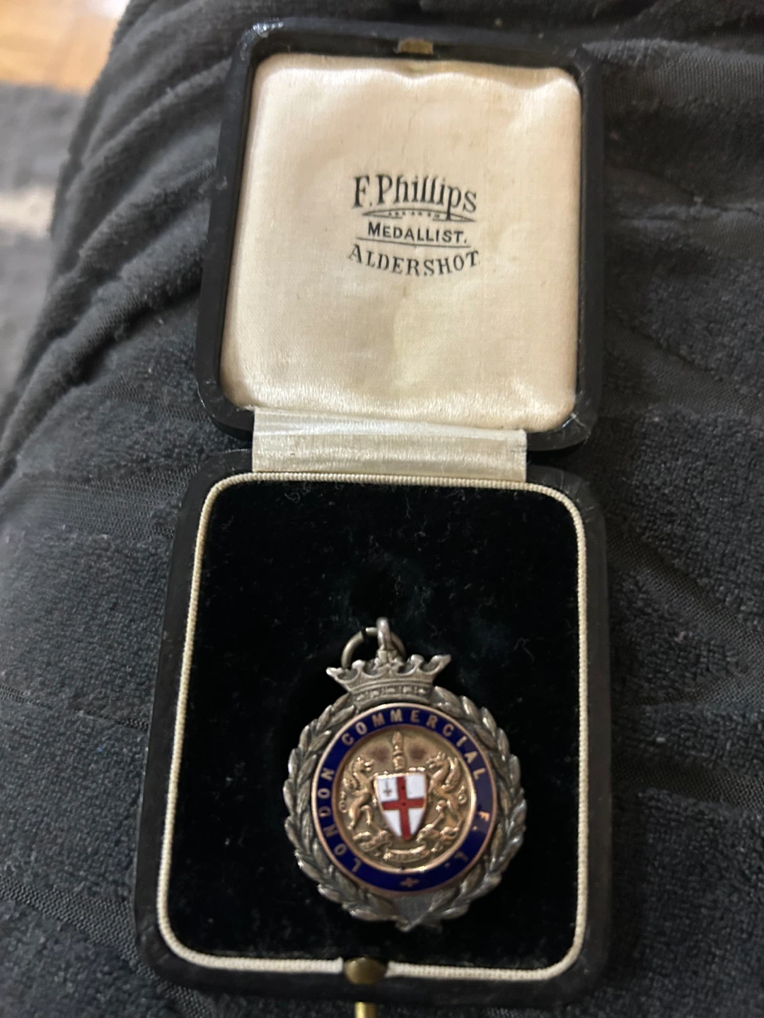 London Commercial Fete Medal with F. Phillips Aldershot Box