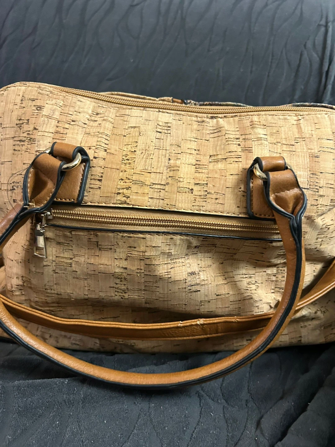 Cork and Patterned Tote Bag - photo 2