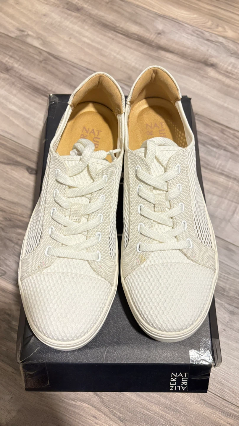 Naturalizer White Mesh Sneakers