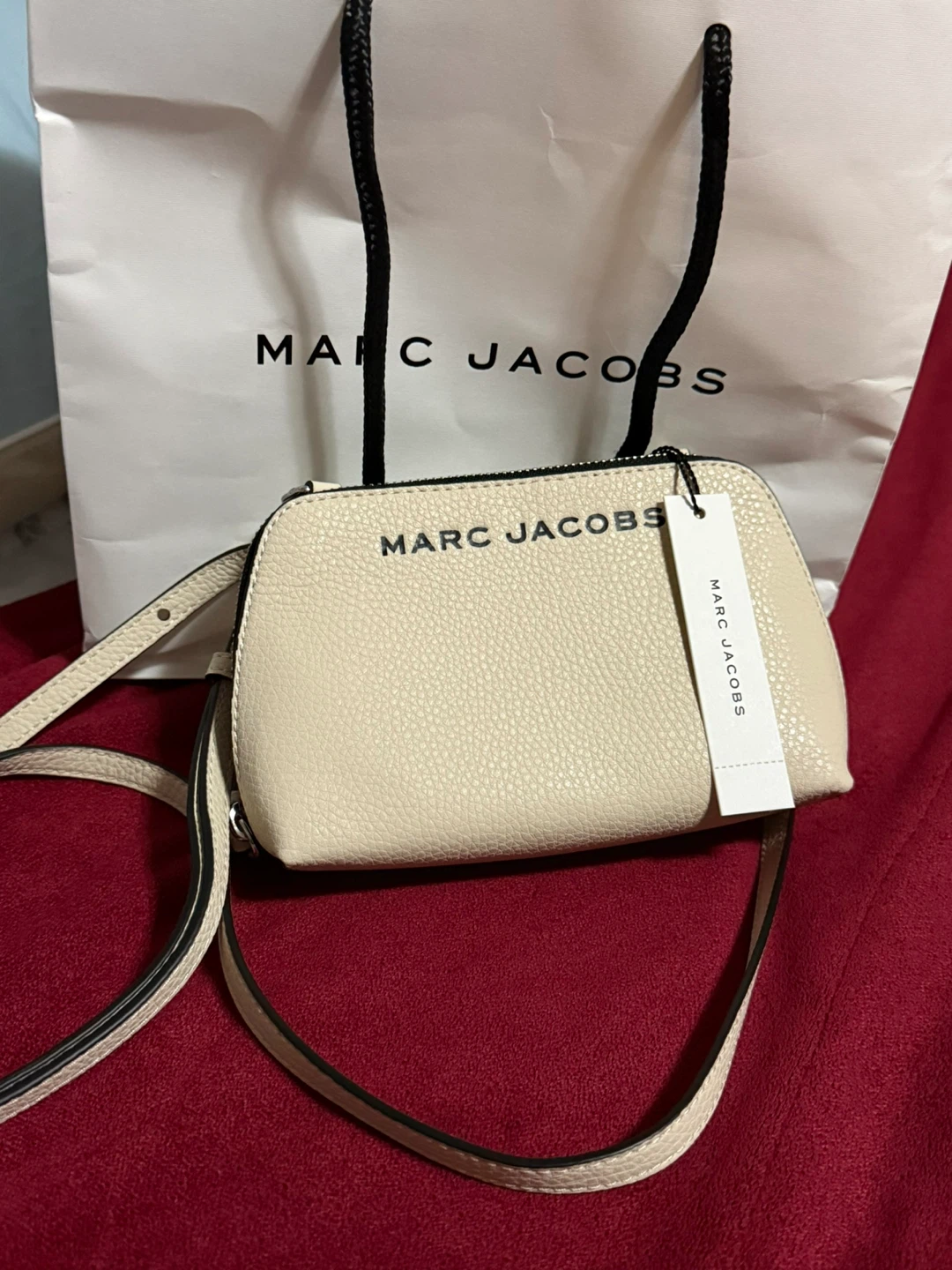 Marc Jacobs Cream Leather Crossbody Bag