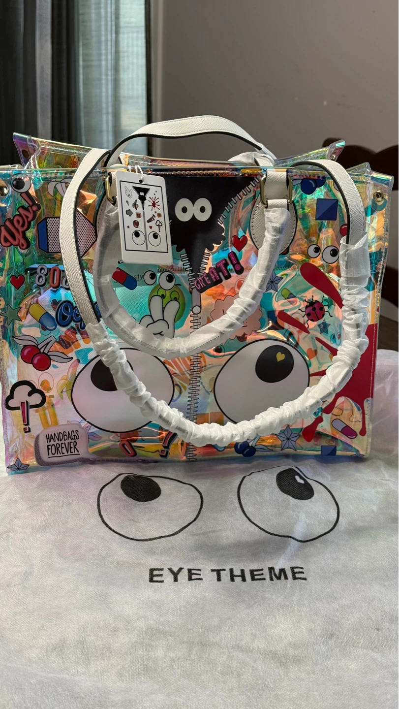 Clear Holographic Tote Bag with "Eye Theme" Design - photo 2