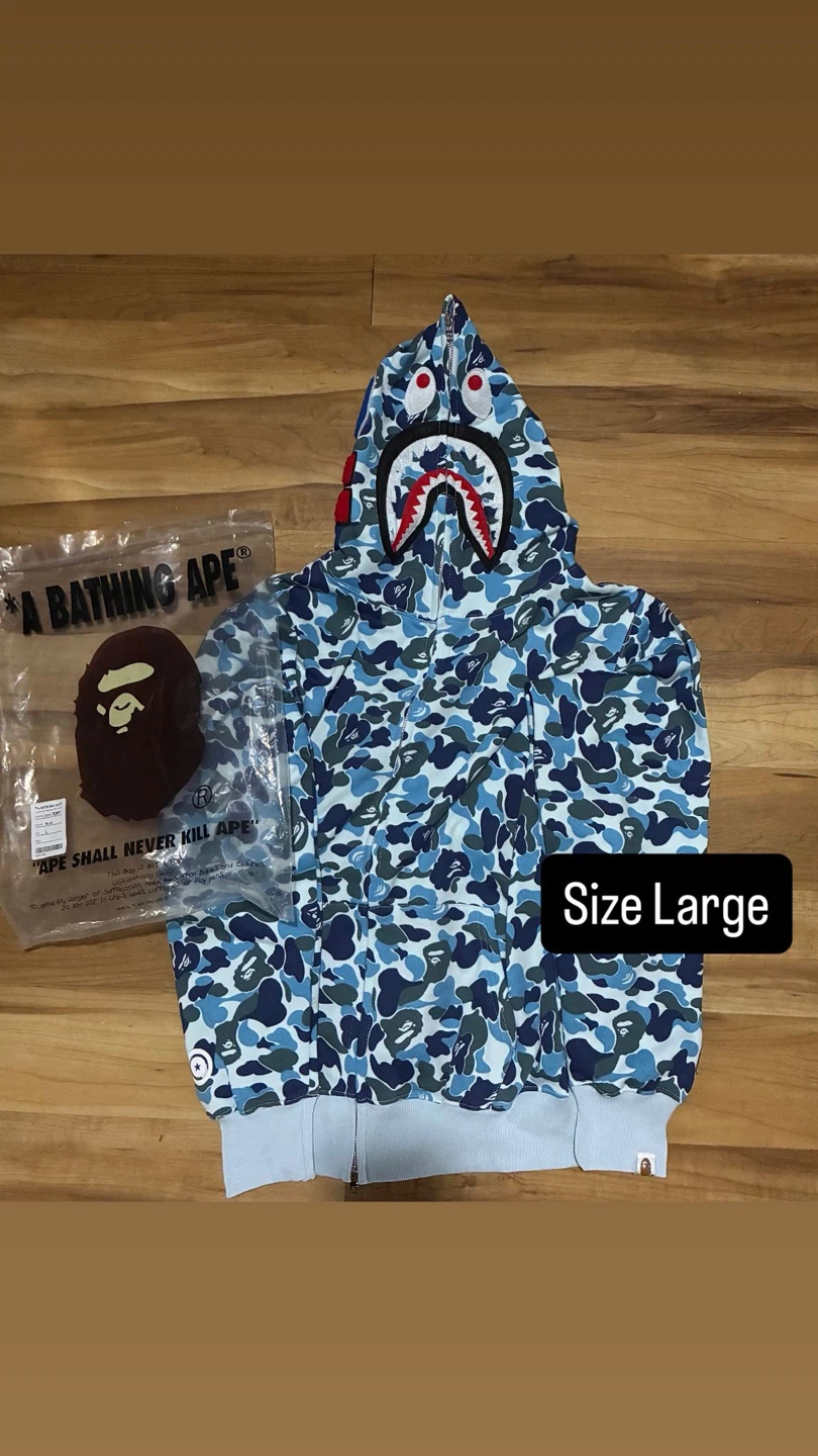 A Bathing Ape Full Zip Hoodie - Size Large - photo 4