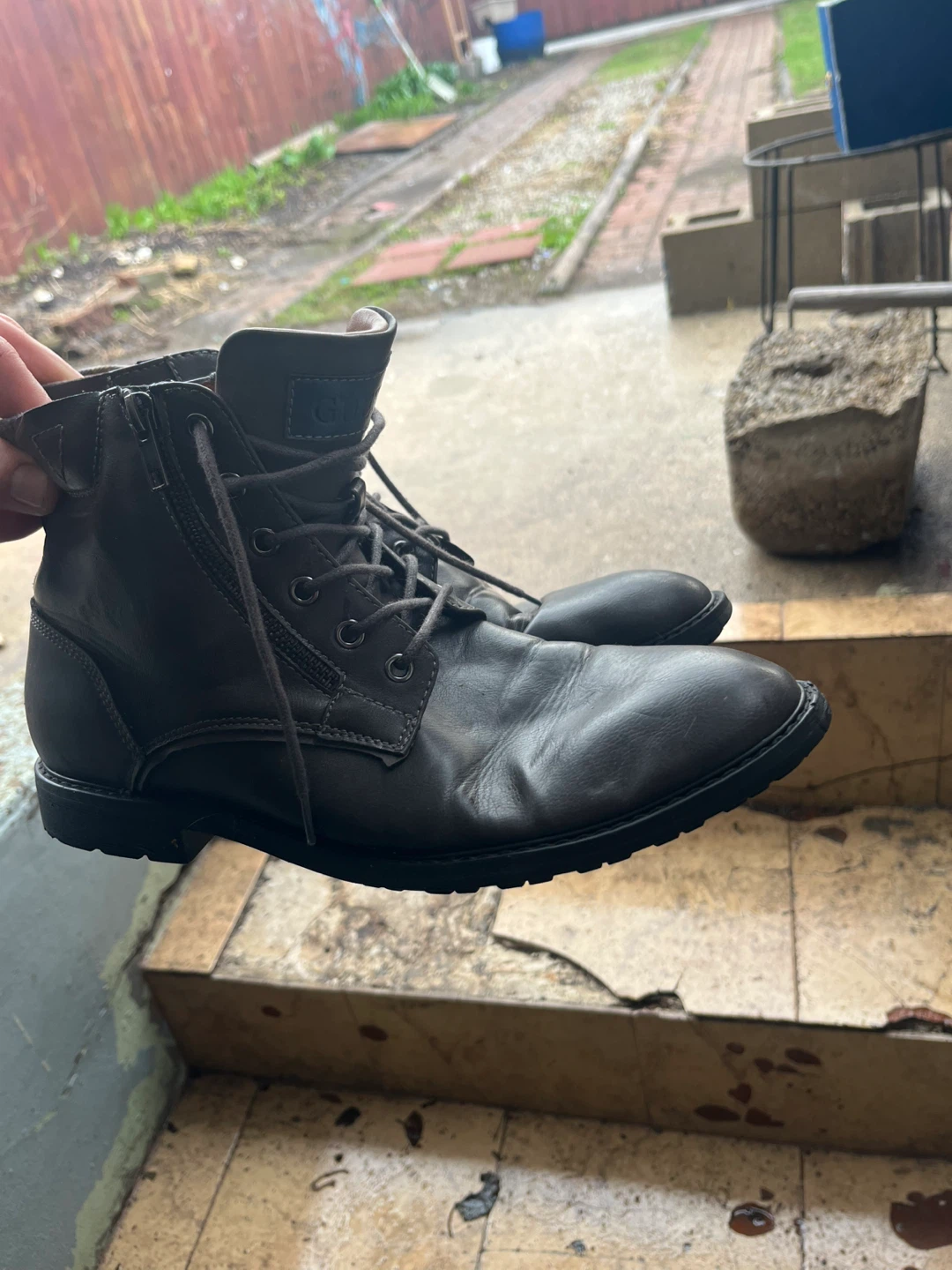 Guess Brown Lace-up Ankle Boots