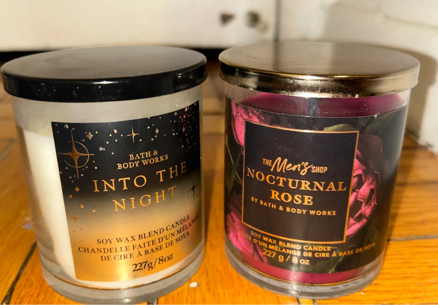 Bath & Body Works Candles - Into the Night & Nocturnal Rose