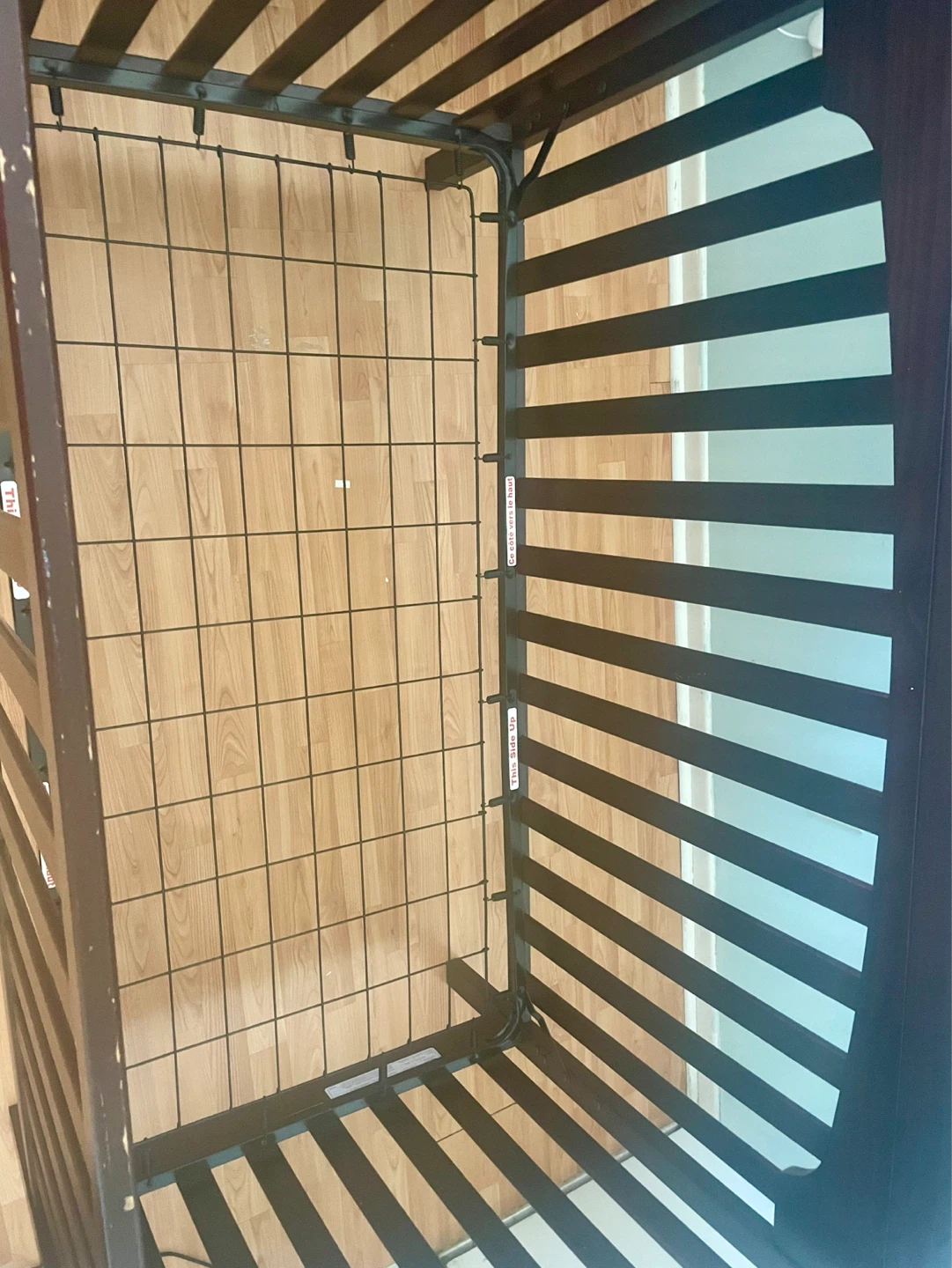 Wooden Crib Dark Brown Metal crib Frame with Wooden Slats - photo 3