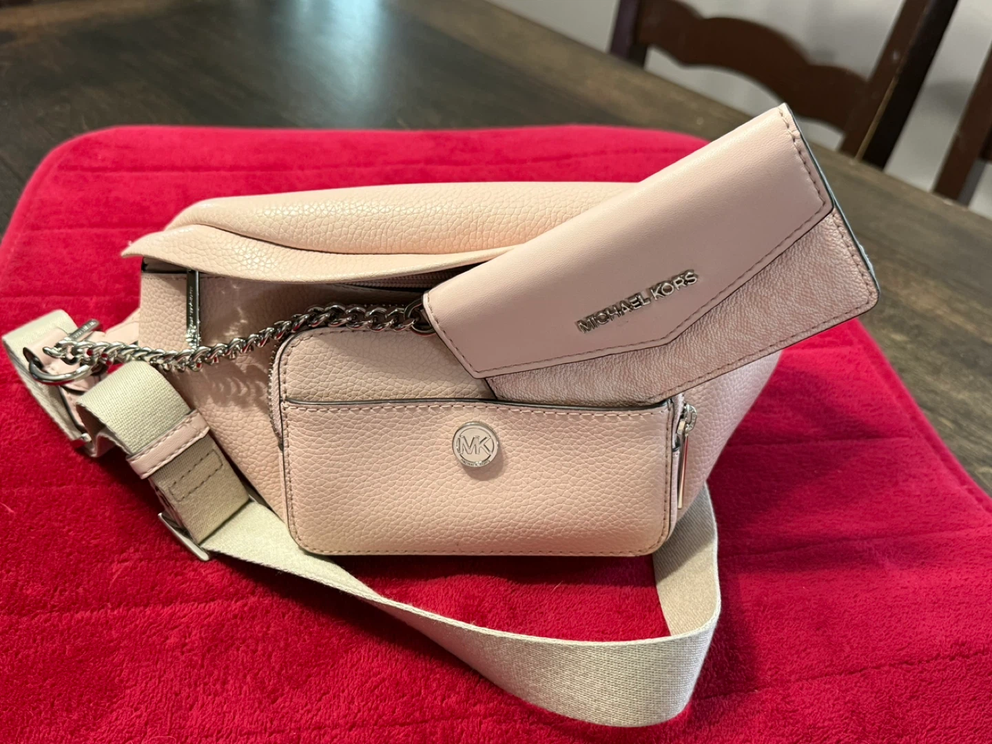 Michael Kors Pink Leather Belt Bag with Wallet