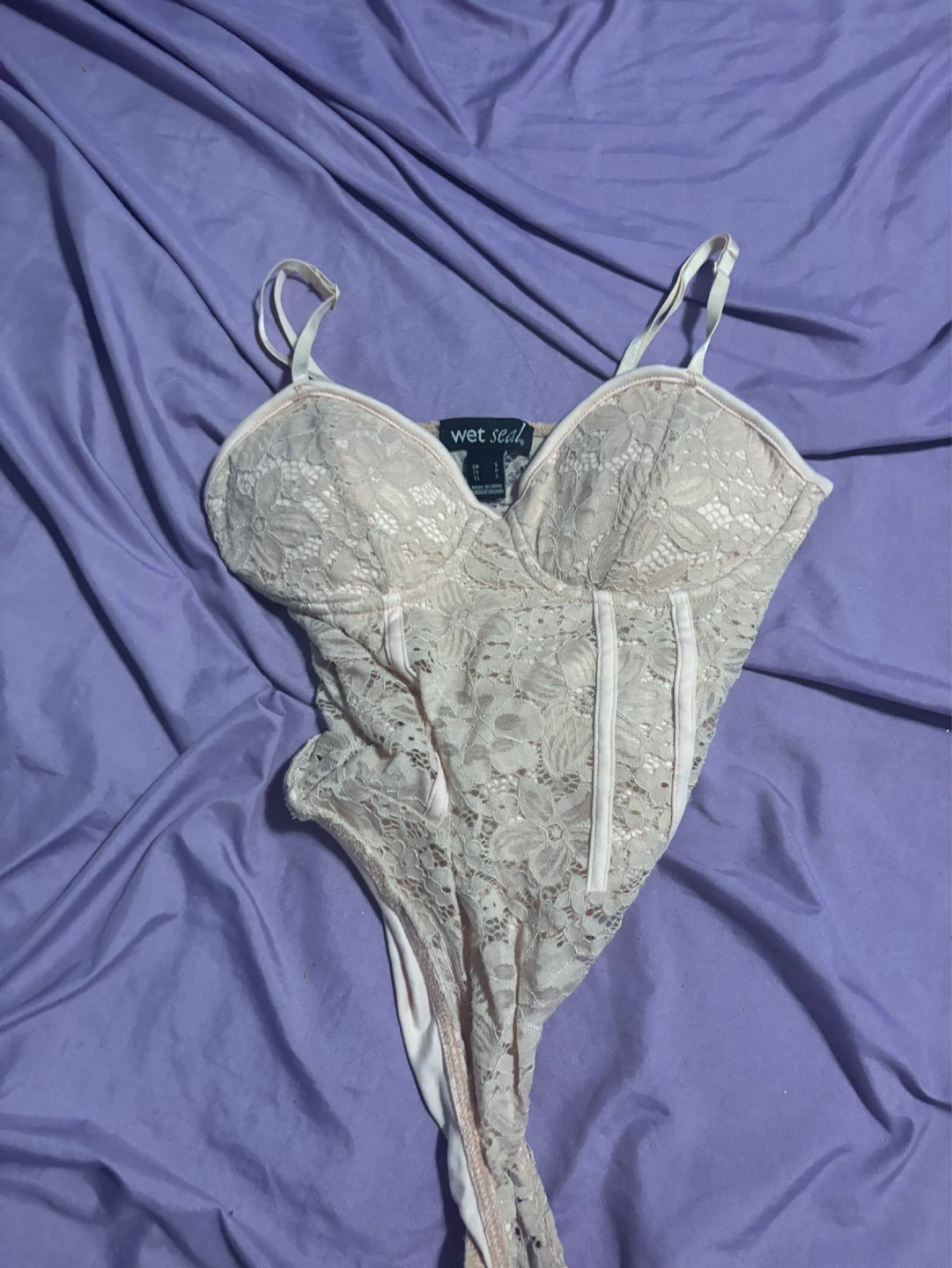 Wet Seal Lace Bodysuit - Small