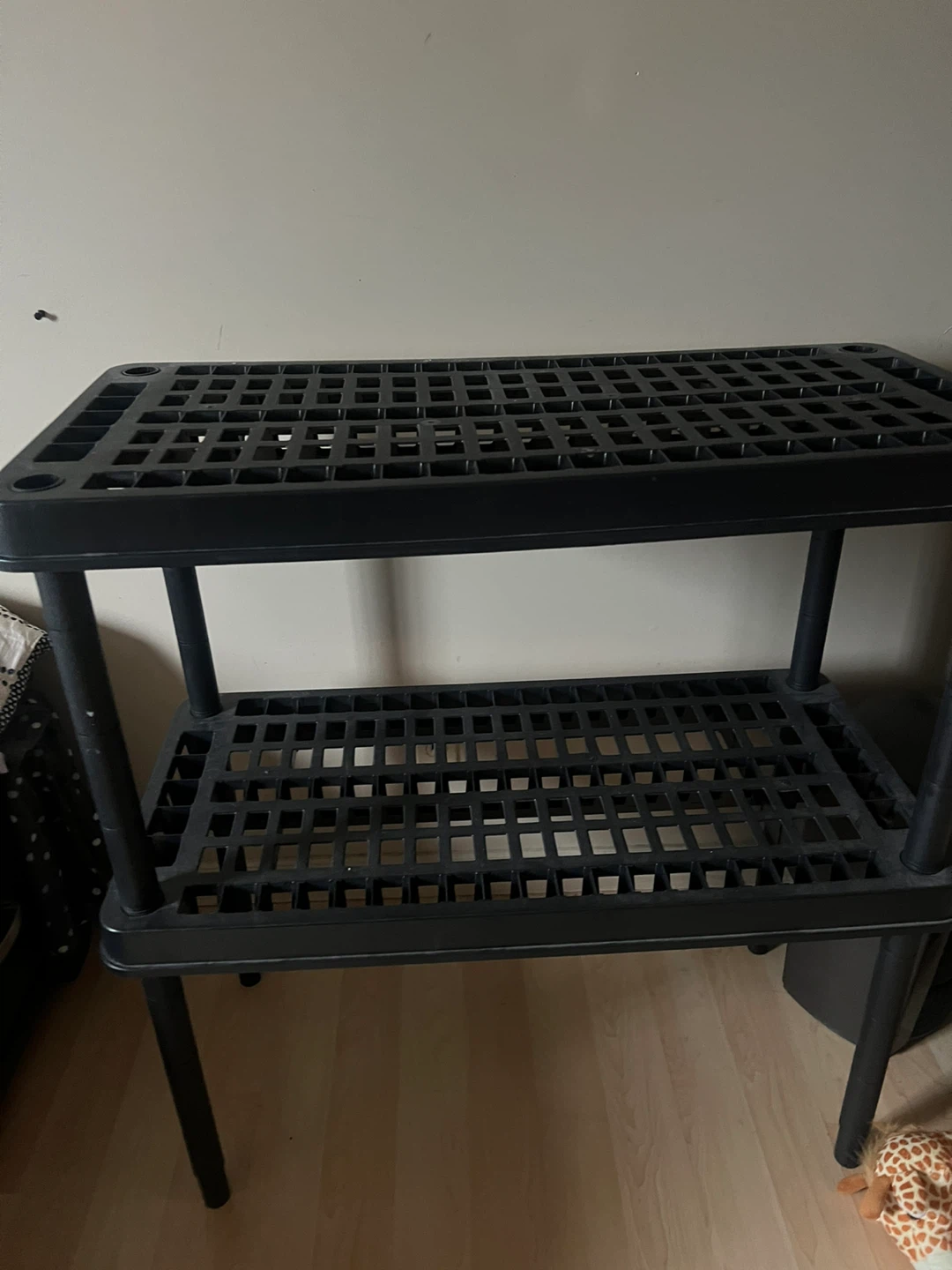 Black Plastic Shelving Unit