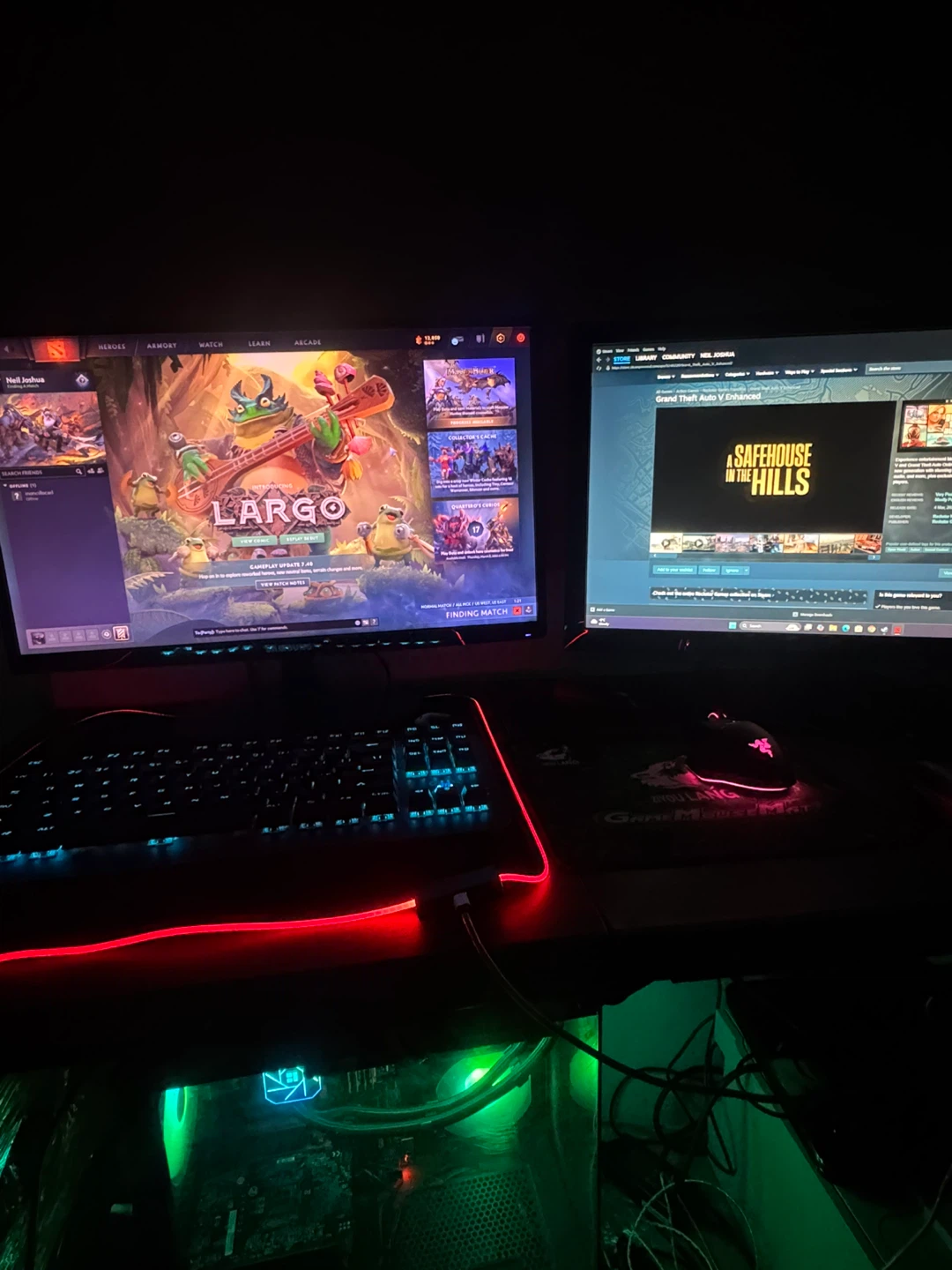 Custom Gaming PC Setup with Dual Monitors - photo 3
