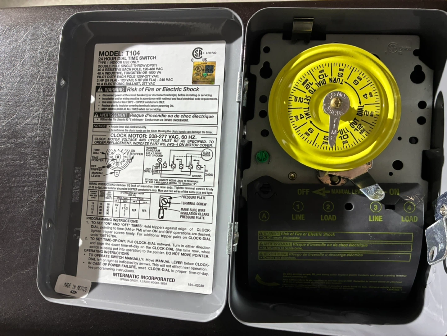 Intermatic T104 24 Hour Mechanical Time Switch - photo 2