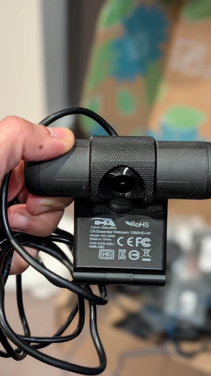 Functional Webcam, Mouse, and a bunch of wires