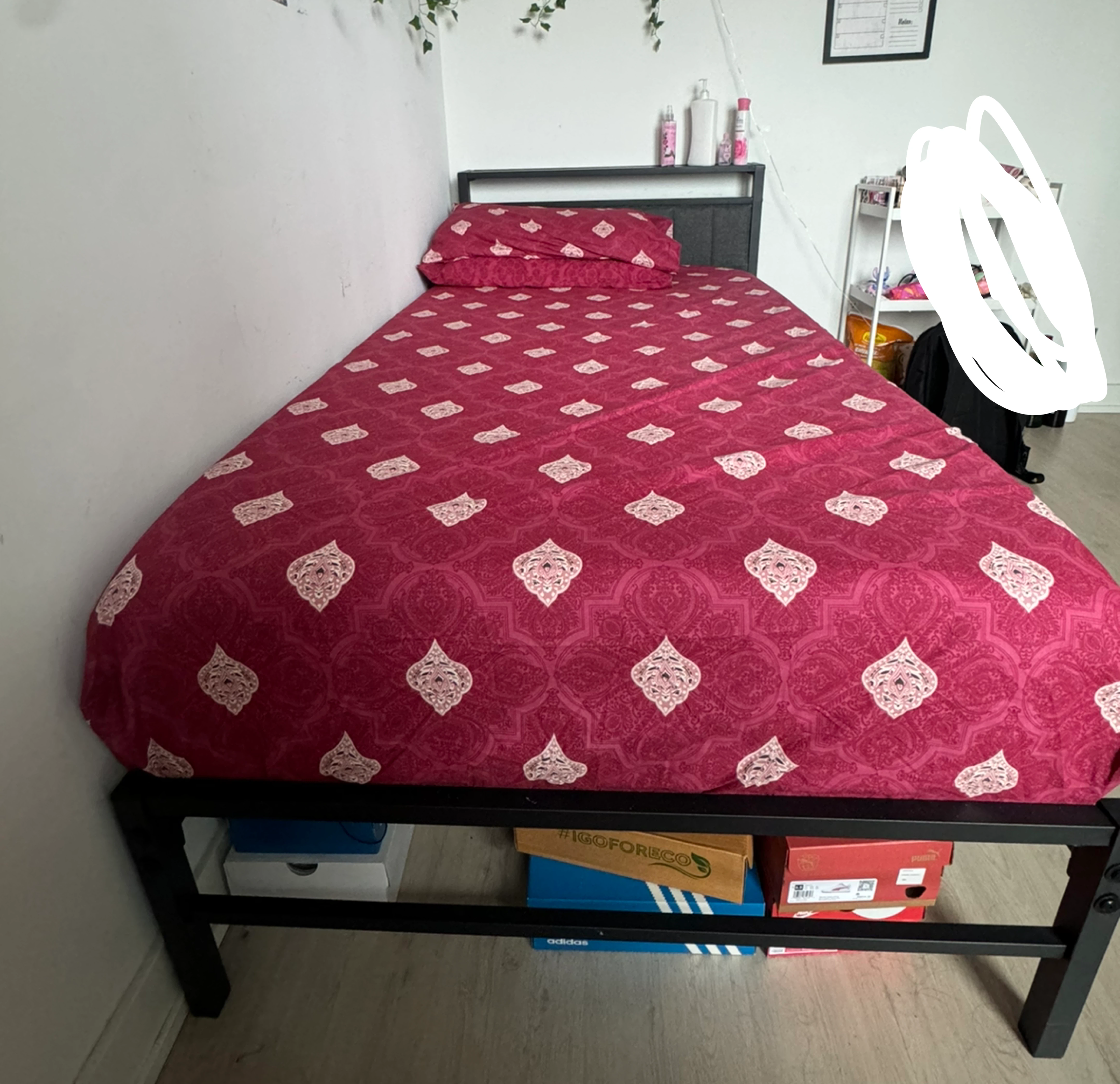 Twin Bed Frame with Bedding - photo 2