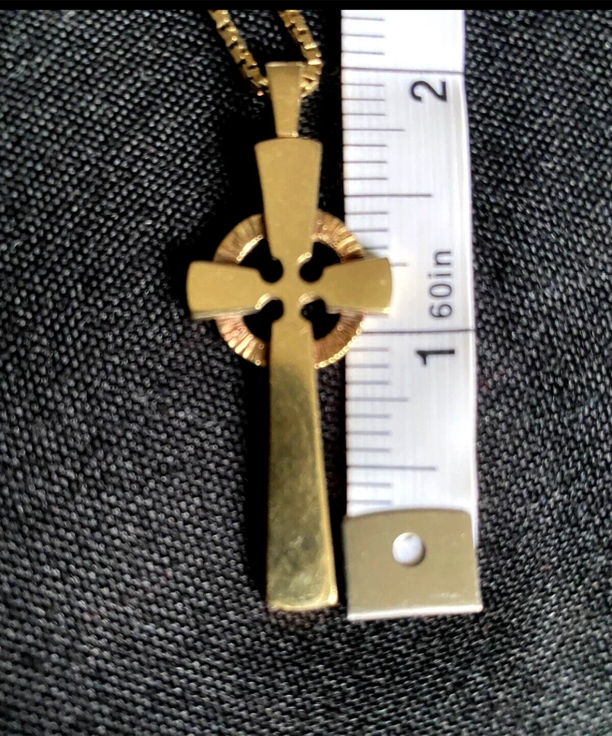 Vintage Celtic Cross pendant and chain - photo 2