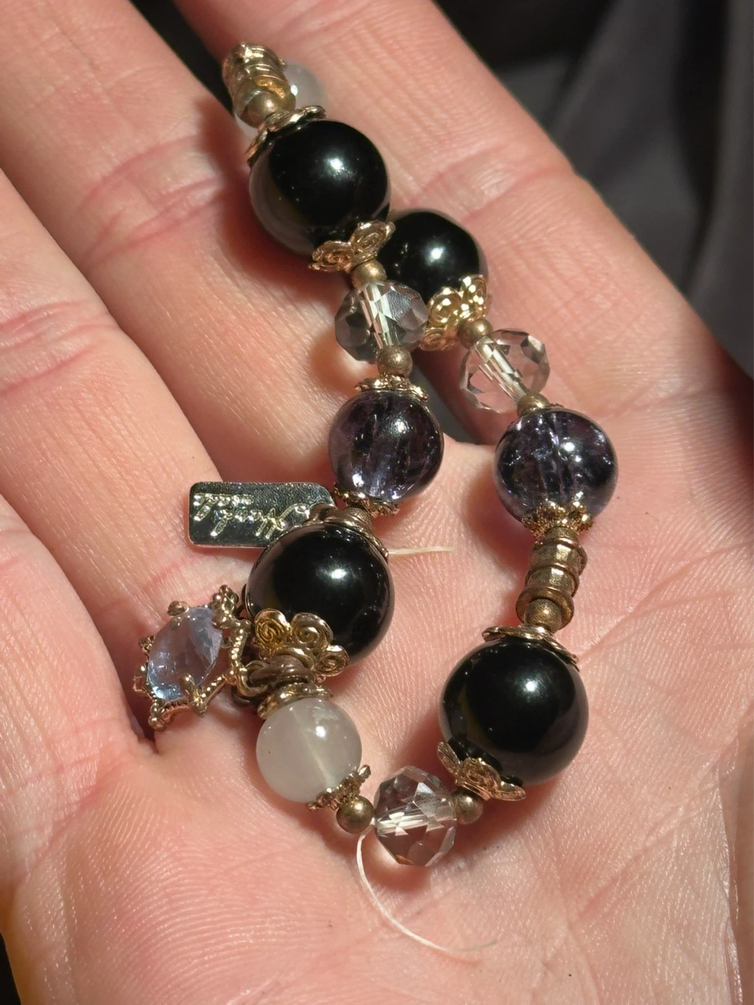 2 glass beaded bracelets - photo 5