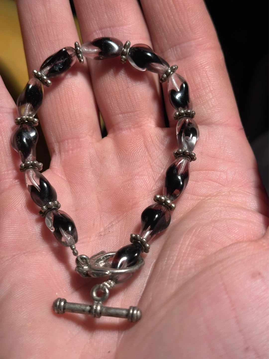 2 glass beaded bracelets - photo 2